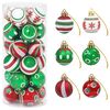 vidaXL Set di Palline di Natale 72 pz Rosso, bianco e verde &Oslash; 3 cm