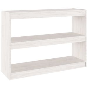 vidaXL Libreria/Divisorio Bianco 100x30x71,5 cm Legno Massello di Pino