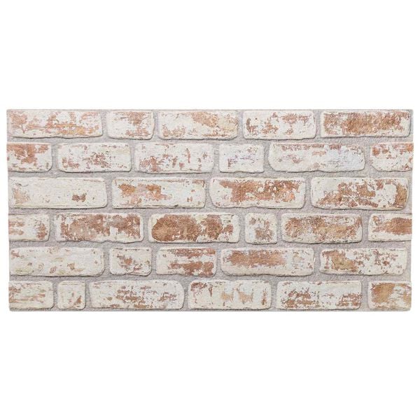 vidaXL Pannelli da parete 10 pcs Rosso e Bianco 100 x 50 cm