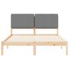 vidaXL Letto con Testiera Rivestita Grigio chiaro 140 x 190 cm