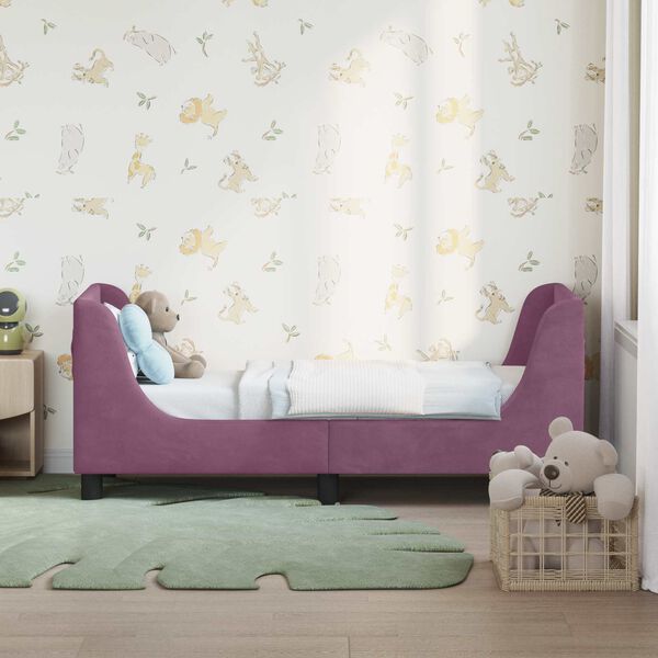 vidaXL Struttura letto per bambini con testata Viola 70 x 140 cm