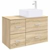 vidaXL Set di mobili per il bagno 2 pz Rovere Sonoma