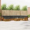 vidaXL Set divani 9 pcs Naturale e Antracite Legno di Acacia Massello