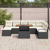vidaXL Set Divano da Giardino con archiviazione 9 pcs Nero Poly Rattan