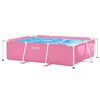 INTEX Piscina da giardino con telaio in metallo sopra il terreno Rosa
