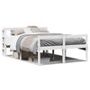 vidaXL Letto Anziani con Testiera Bianco 135x190cm Legno Massello Pino