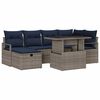 vidaXL Set Divano da Giardino con cuscino 7 pcs polyrattan