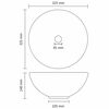 vidaXL Lavandino Lusso Rotondo Blu Scuro Opaco 32,5x14 cm in Ceramica