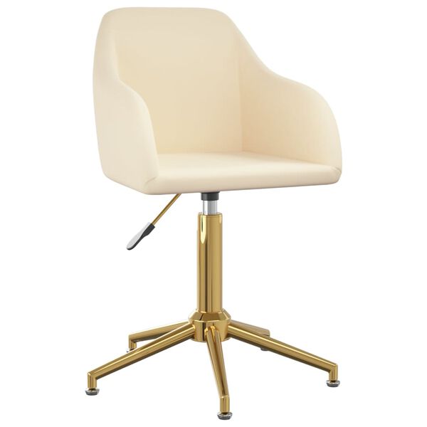 vidaXL Sedie da Pranzo Girevoli 4 pz Crema in Velluto