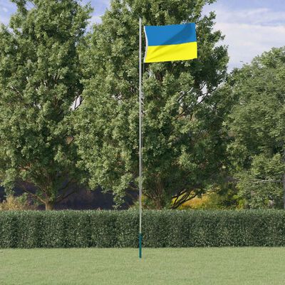 vidaXL Bandiera dell'Ucraina con Occhielli in Ottone 90x150 cm