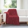 vidaXL Coperte da Pile 6 pcs Rosso Bordeaux 150 x 130 cm Panno