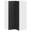 vidaXL Mobile angolare per parete LUCCA Nero 57 x 57 x 100 cm