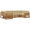 vidaXL Set di divani da esterno con cuscino 6 pcs Naturale e Beige