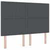 vidaXL Testiera Grigio scuro 144 cm Tessuto in Cords