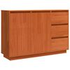vidaXL Credenza Rovere Marrone 111 x 34 x 75 cm Pino massello