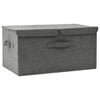 vidaXL Scatola Portaoggetti in Tessuto 50x30x25 cm Antracite