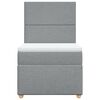 vidaXL Giroletto a Molle con Materasso Grigio Chiaro100x200 cm Tessuto