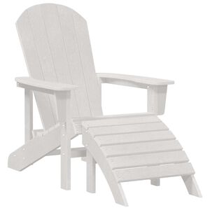 vidaXL Sedia Adirondack Bianco HDPE