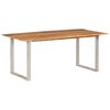 vidaXL Tavolo da Pranzo 180x90x76 cm in Legno Massello di Acacia