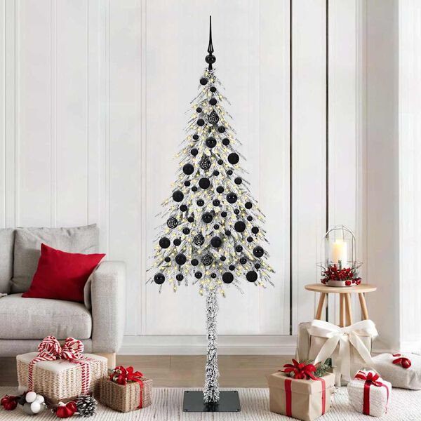 vidaXL Albero di Natale con 300 LED Bianco 180 cm PE e Acciaio