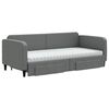 vidaXL Divano Letto Estraibile Cassetti Grigio Scuro 90x190cm Tessuto
