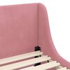 vidaXL Struttura letto bambini con testata Rosa 90 x 190 cm Velluto
