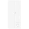 vidaXL Armadio Bianco 80x52x180 cm in Legno Multistrato