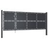 vidaXL Cancello da Giardino in Acciaio 350x125 cm Antracite