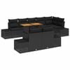 vidaXL Set Divano da Giardino 9 pz Nero 100 x 55 x 73 cm polyrattan