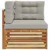 vidaXL Divano Angolare da Esterno Legno di Acacia Massello Naturale