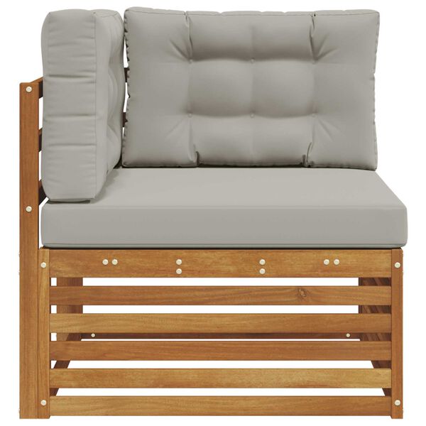 vidaXL Divano Angolare da Esterno Legno di Acacia Massello Naturale