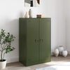 vidaXL Credenza Verde Oliva 67x39x107 cm in Acciaio