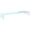 vidaXL Supporto TV / Rialzo Monitor in Vetro Verde 100x30x13 cm