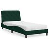 vidaXL Letto con Materasso Verde Scuro 90x200 cm in Velluto