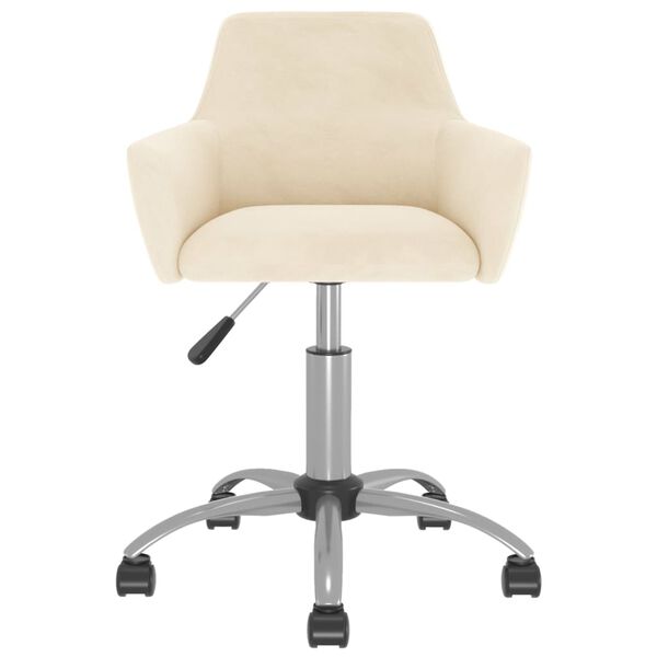 vidaXL Sedie da Pranzo Girevoli 2 pz Crema in Velluto