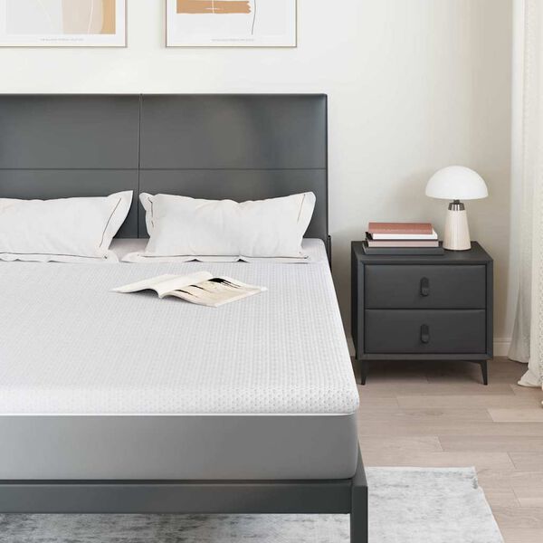 vidaXL Topper per materasso Bianco 160 x 200 cm Tessuto Jacquard