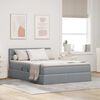 vidaXL Letto con contenitore e materasso Grigio chiaro 140 x 190 cm
