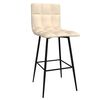 vidaXL Sedie da Bar 2 pz Crema in Velluto