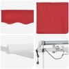 vidaXL Tenda Retrattile Rosso 600 &times; 300 cm Poliestere e Metallo