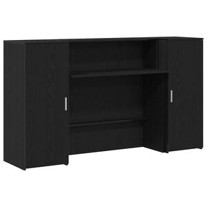 vidaXL Scrivania per Reception Rovere Nero 180x50x103,5 cm in Legno di Argilla