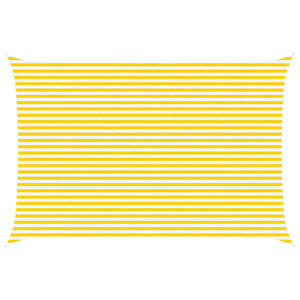 vidaXL Vela da ombra solare Giallo e Bianco 6 x 4 m