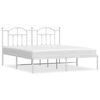vidaXL Giroletto con Testiera Metallo Bianco 183x213 cm