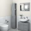 vidaXL Armadietto Bagno Grigio Sonoma 25x26,5x170 cm Legno Multistrato