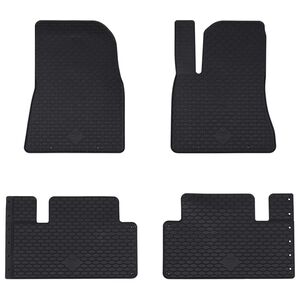 vidaXL Tappetino per Auto 4 pcs Nero Gomma