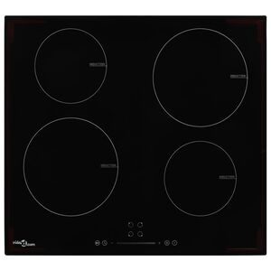 vidaXL Piano Cottura a Induzione 4 Zone e Controlli Touch Vetro 7000 W