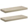 vidaXL Scaffali a Parete 2 pz Rovere 60x23,5x3,8 cm in MDF