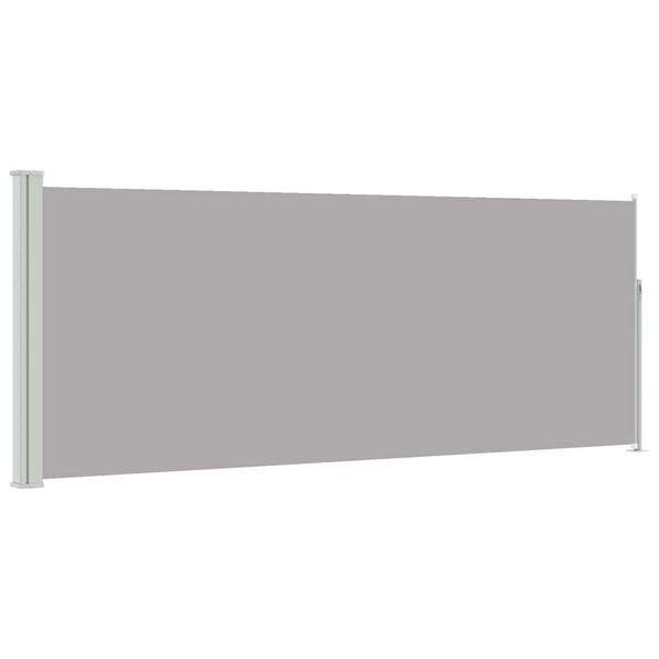 vidaXL Tenda da Sole Laterale Retrattile 120 x 300 cm Grigia
