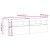 vidaXL Mobili TV a Parete con Luci LED 2pz Bianchi 60x30x40 cm