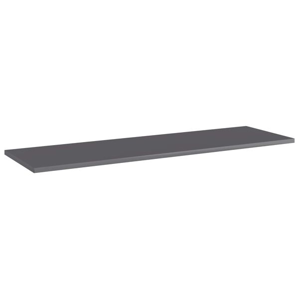 vidaXL Ripiani per Libreria 4pz Grigio Lucido 100x30x1,5cm Multistrato