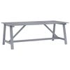 vidaXL Set Pranzo da Giardino 9 pz in Legno Massello di Acacia Grigio